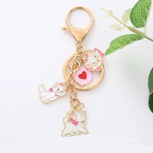 New Keychain with Charm, Marie from the Aristocats.